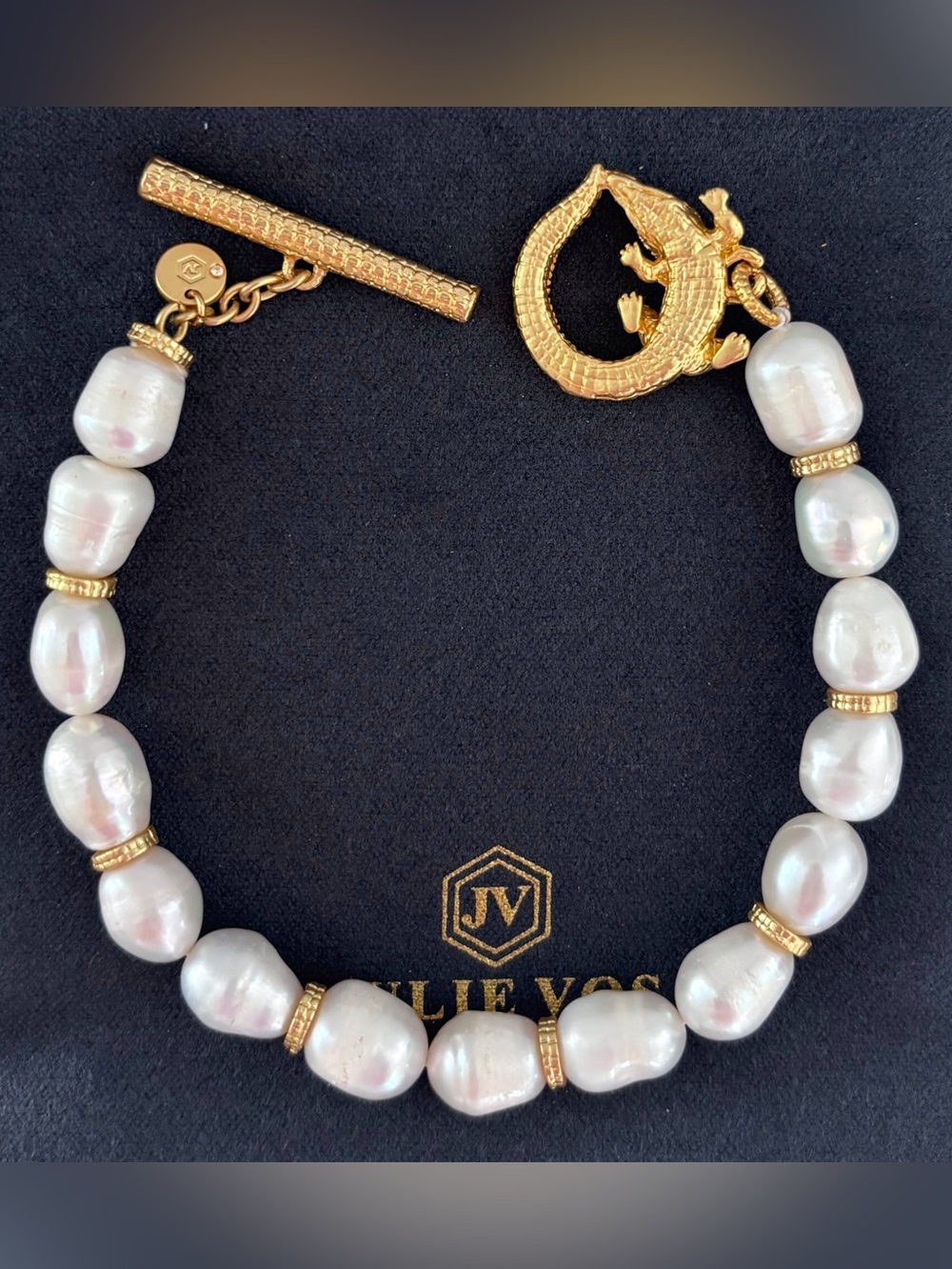 NWOT Julie Vos Alligator Pearl Bracelet - Picture 4 of 4